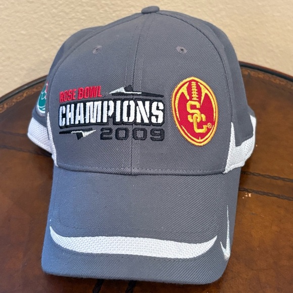 NIKE Gray Embroidery Rose Bowl Champions USC Trojans 2009 Cap-One Size - Picture 2 of 8